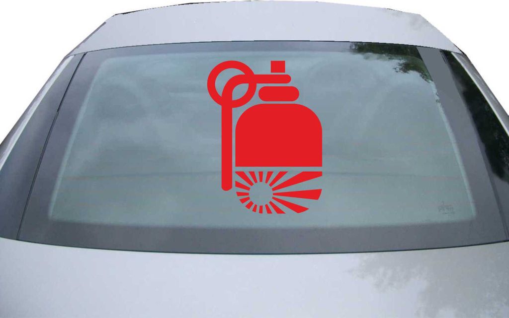 Indigos UG - Aufkleber Heckscheibe & Motorklappe DE2124 - rot - 600x450 mm - JDM Granate - Auto Scheiben Fenster Heckklappe Tuning Racing JDM - Die...