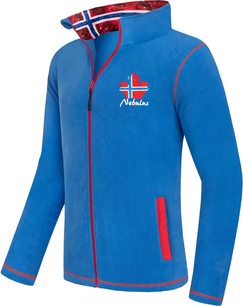 Nebulus Fleecejacke NEXT Herren, warme Fleece Jacke, mit langem Full-Zip Reißverschluss, P5464 - Herren, kobaltblau, M