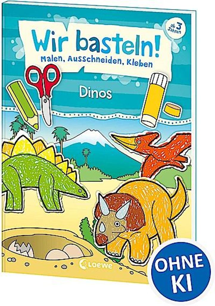 Wir basteln! - Malen, Ausschneiden, Kleben - Dinos Immagine del prodotto 