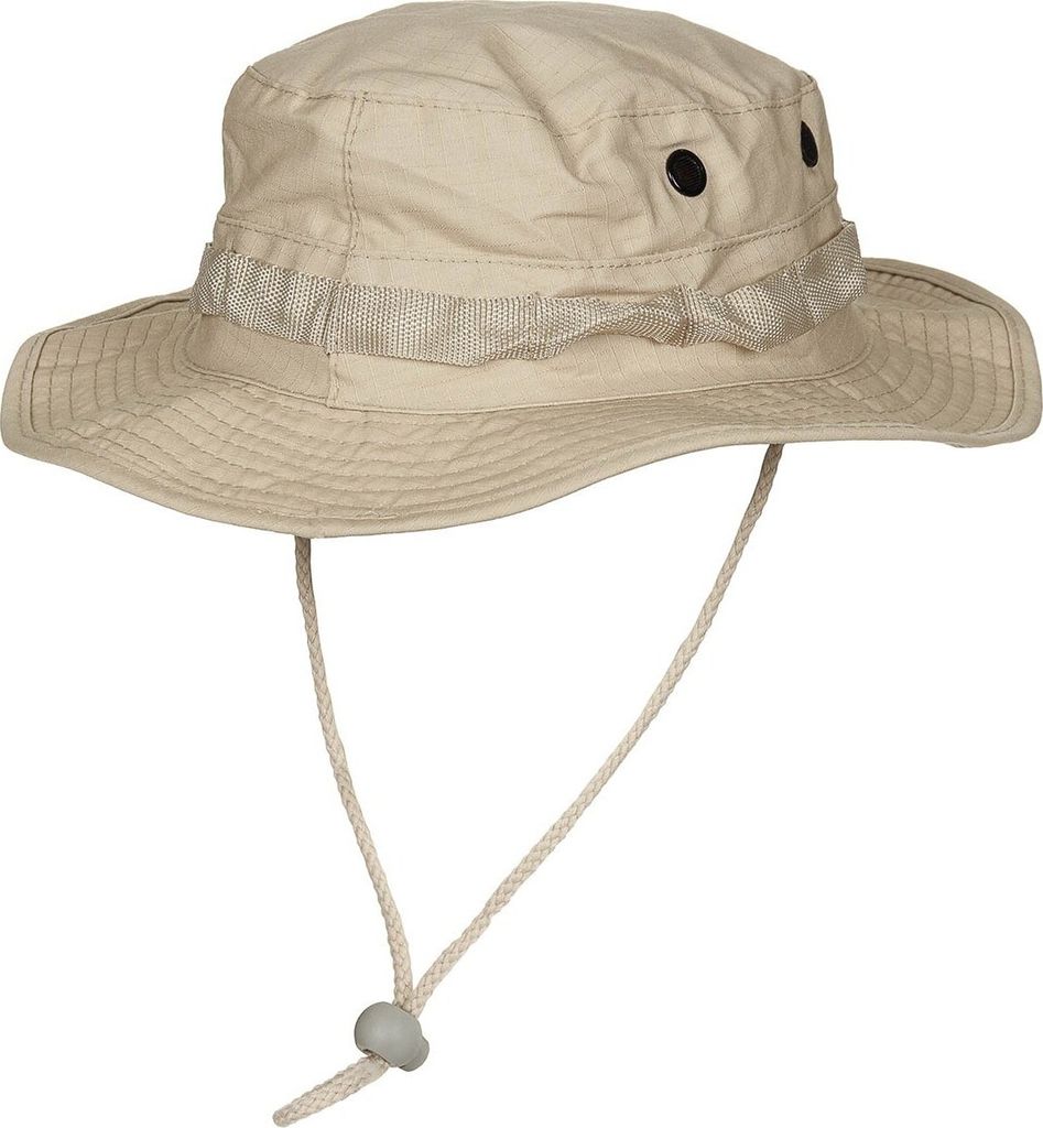 MFH US GI Buschhut, mit Kinnband,GI Boonie, Rip Stop, khaki