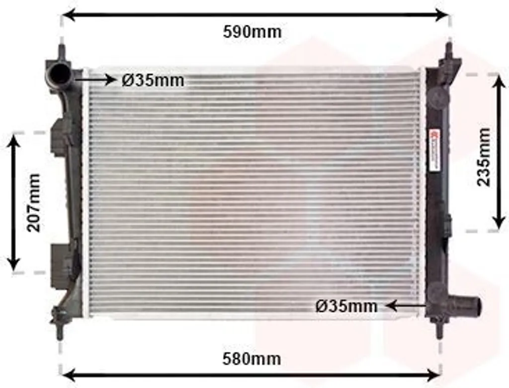 Radiateur VAN Wezel 82002277 pour KIA et Hyundai - Refroidissement Moteur