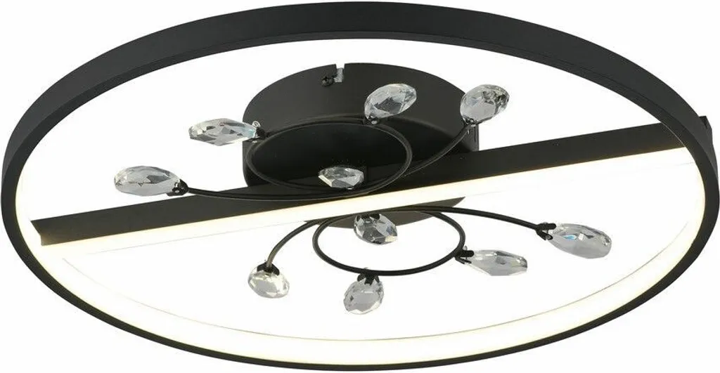 Grand Plafonnier Carré LED Noir 45cm 24W Lumière Naturelle pour Bureau