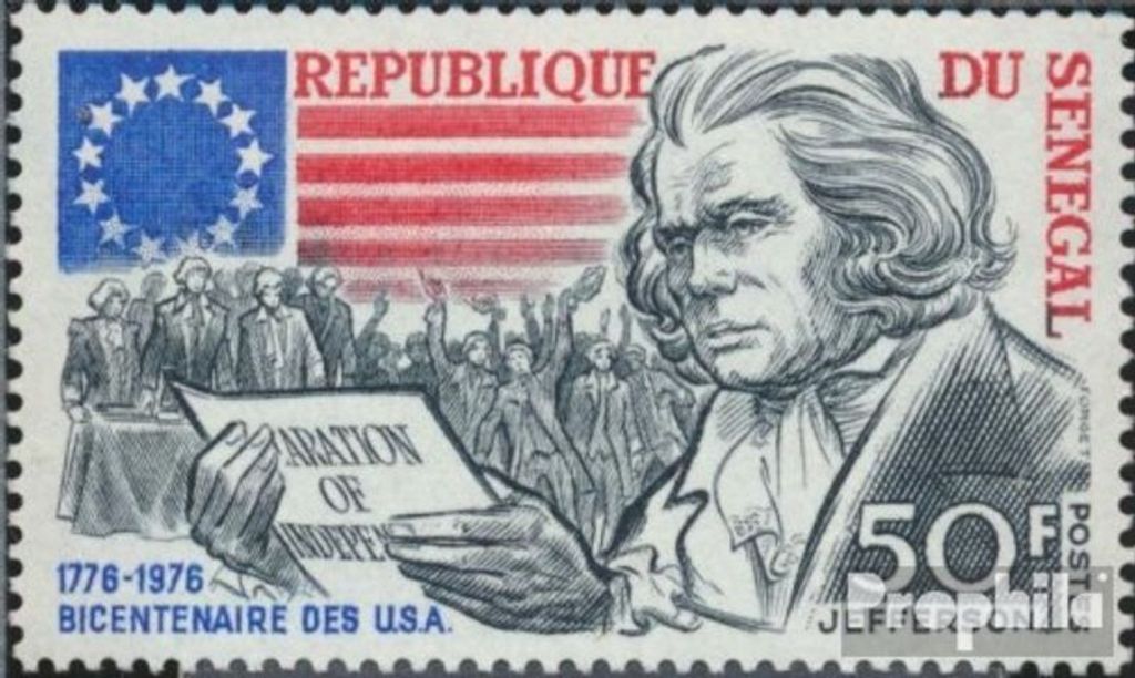 Briefmarken Senegal 1976 Mi 593 (kompl.Ausg.) postfrisch Unabhängigkeit der Vereinigten Staaten
