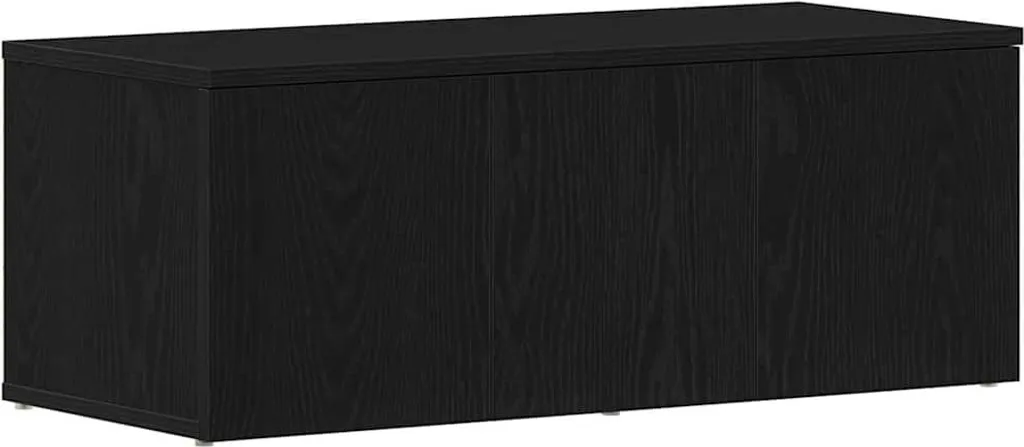 Porta TV Nero Legno 80x34x30 | Mobile Basso Multiuso Rovere