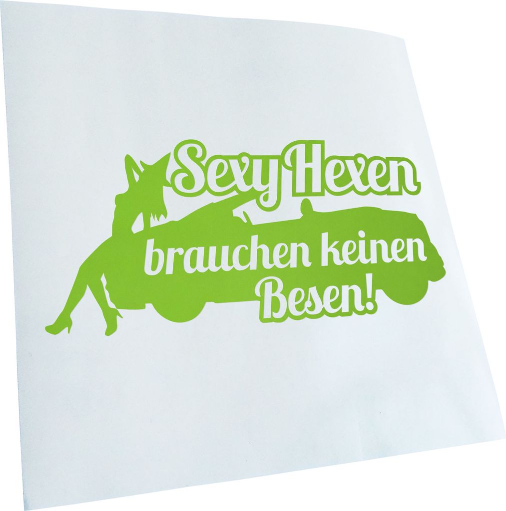 Kiwistar - Autoaufkleber - Sexy Hexen brauchen keinen Besen Fun Heckscheibenaufkleber - Aufkleber für Auto Kfz Fahrrad, LKW, Truck Mofa