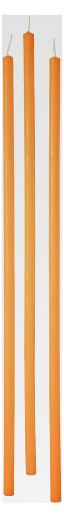 Konische Kerzen für Kerzenhalter, Paraffinwachs, Orange, 2,2 cm, 10 Stück