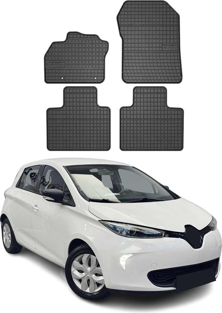 2012-2019 Renault Zoe dywaniki gumowe czarne 4 szt Zdjęcie produktu 