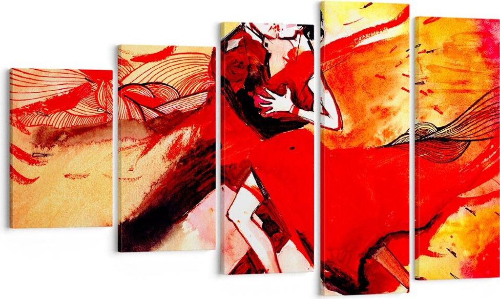 Bild auf Leinwand - Leinwandbild - tanzen sie - 100x60cm - Wand Bild - Wanddeko - Wandbilder - Leinwanddruck - Bilder - Kunstdruck - Wanddekoration...