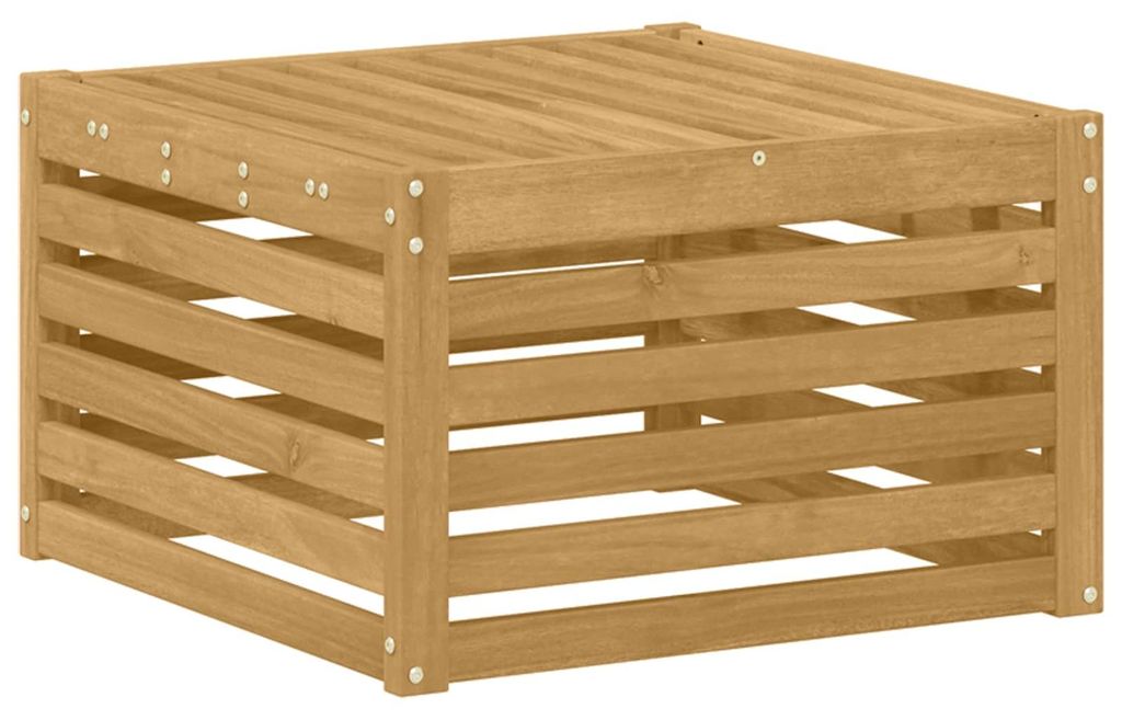 vidaXL Outdoor-Fußhocker Massivholz Akazie Weiß 59 x 59 x 37 cm