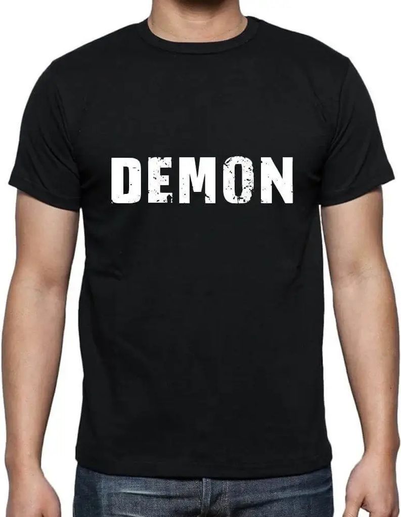 Herren Grafik T-Shirt Demon Öko-Verantwortlich Vintage Jahrgang Kurzarm Lustige Druck Geburtstag Geschenk Mann