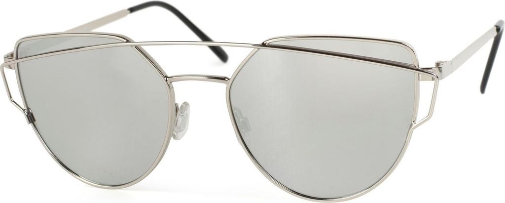 styleBREAKER Sonnenbrille mit Katzenaugen Cat Eye Gläsern und Doppelrahmen Bügel, Federscharnier, Damen 09020069