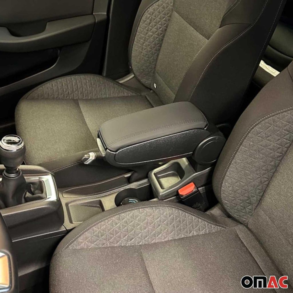 Bracciolo Centrale Per Renault Clio 2019-2025 – In PU E ABS Nero, Con Vano Portaoggetti