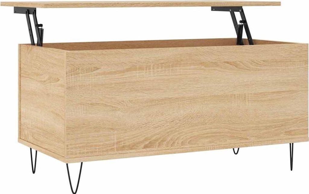 vidaXL Couchtisch Sonoma-Eiche 90x44,5x45 cm Holzwerkstoff