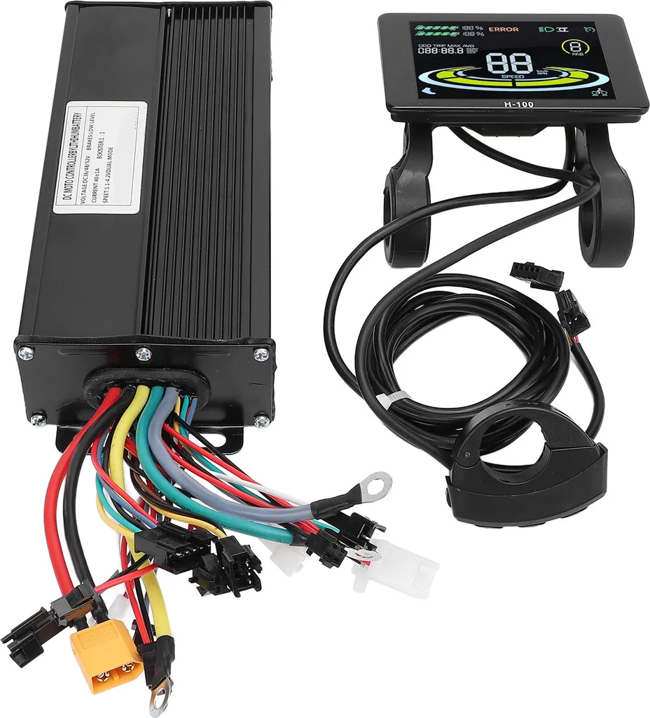 centralina sinusoidale 40A a 3 modalità con pannello di visualizzazione a colori LCD, kit di conversione ABS in lega di alluminio per scooter elettrici da bicicletta - 1