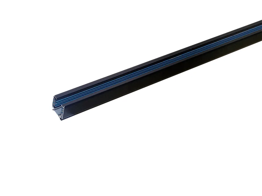 Rail de liaison triphasé noir 1m pour installation électrique propre - 3