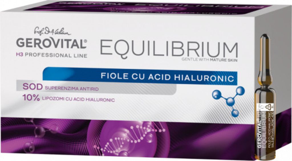 Gerovital Hyaluronsäure Intensiv-Faltenpflege Ampullen für glättende & tiefenhydratisierende Wirkung, sichtbar straffere Haut, 20×2 ml