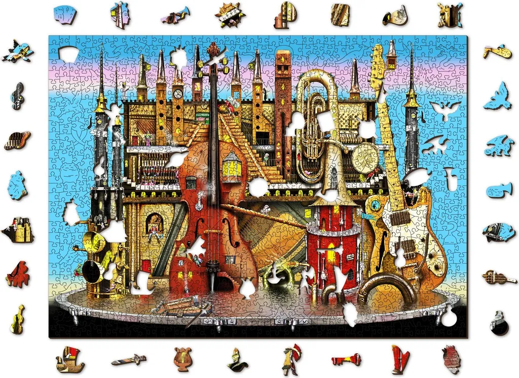 Casse-tête Musical Castle : Le Puzzle 3D Géant Sans Colle 1010 Pièces