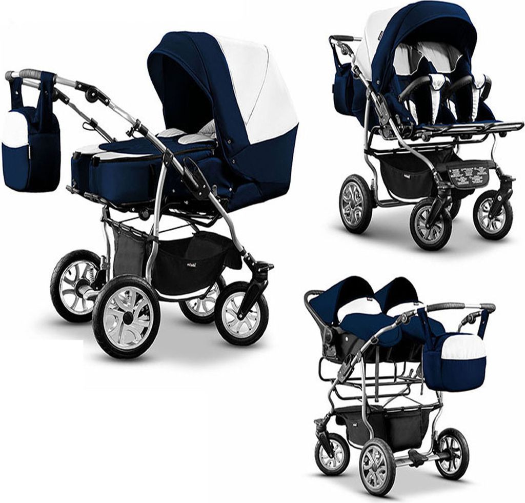 Zwillingskinderwagen 4 in 1 City Twin inkl. Autositze - 15 Produktbild 