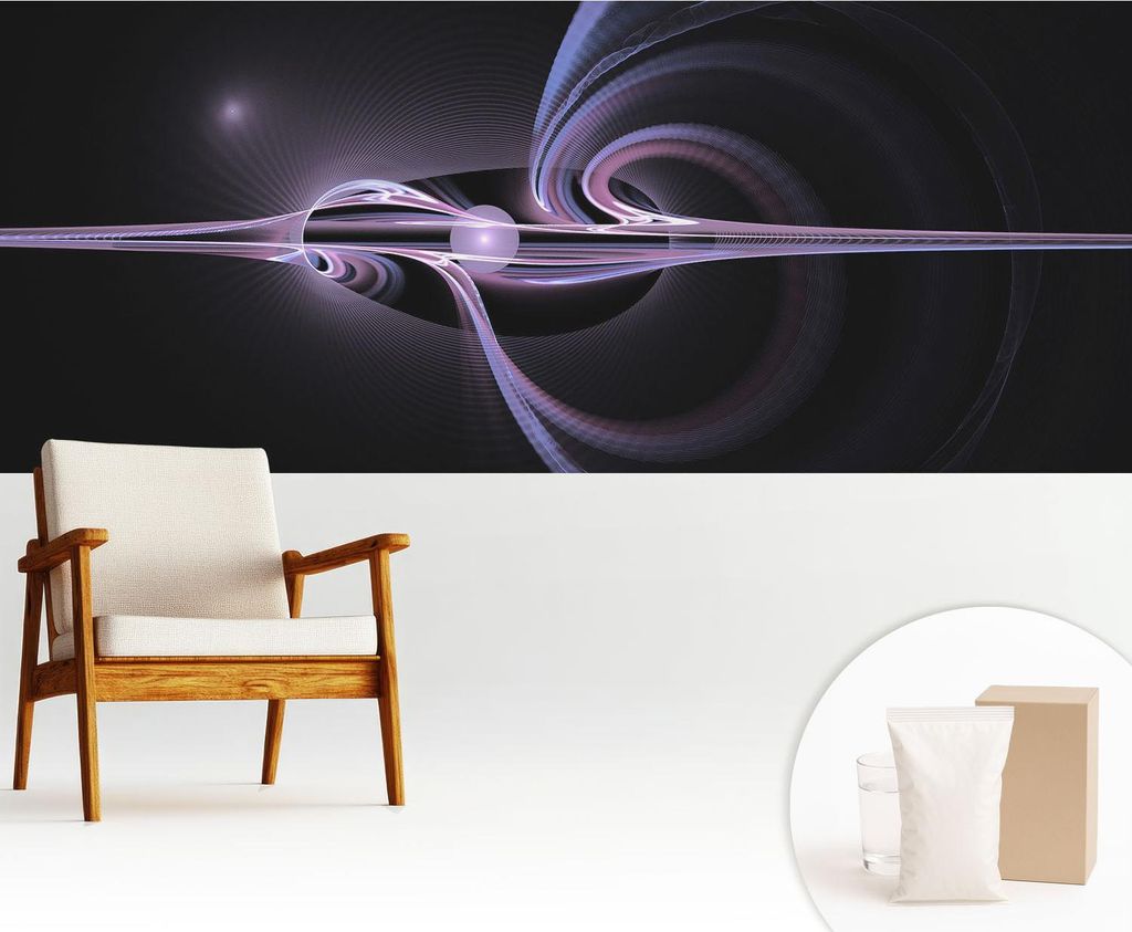 Fototapete - 250x104 cm - Tapete - Wandtapete - Wandbilder - Dekofolie - Tapete Folie - Wand - Dekoration - Wohnzimmer - Kosmische Abstraktion