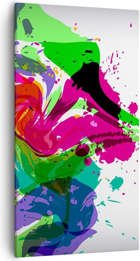 Bild auf Leinwand - Leinwandbild - Frau Gesicht Lippen Make-up - 55x100cm - Wand Bild - Wanddeko - Leinwanddruck - Bilder - Kunstdruck - Wanddekora...