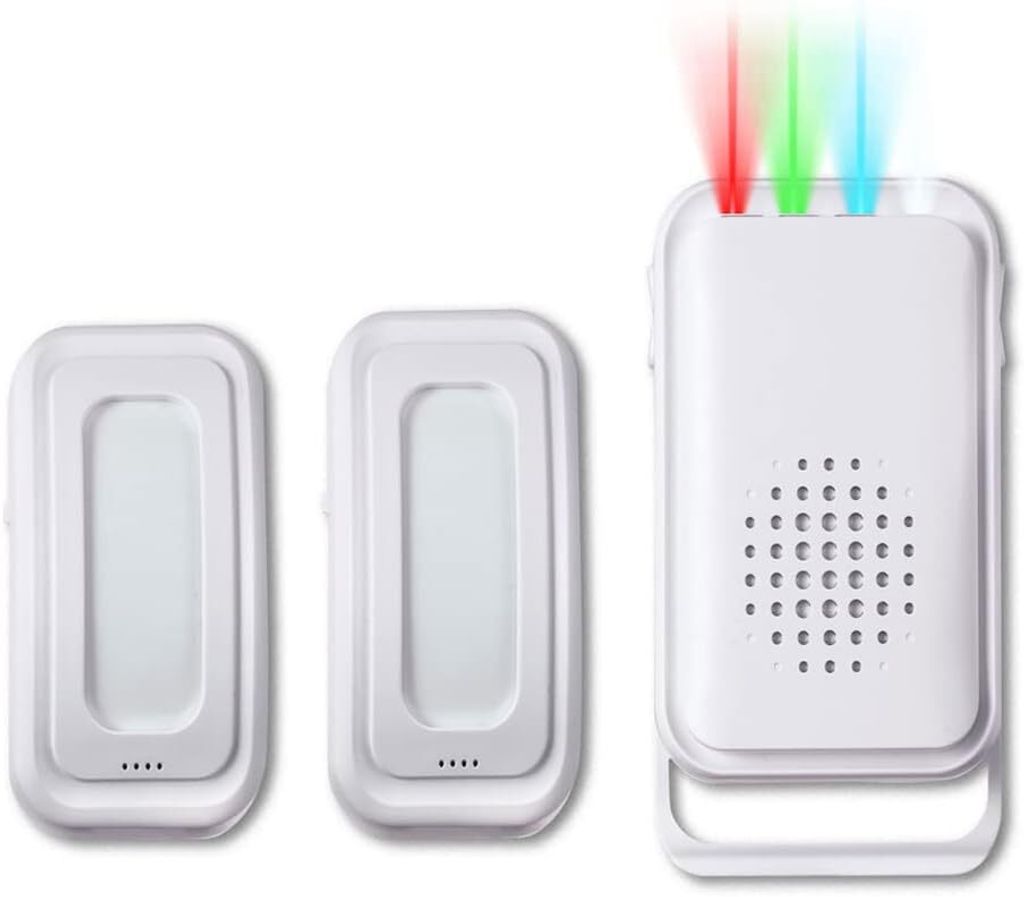 Bewegungsmelder-Türklingel für gewerblichen Ladeneingangsalarm, Begrüßungssummer-Monitor, Türklingel-Alarm für Senioren zu Hause, LED-Anzeige...