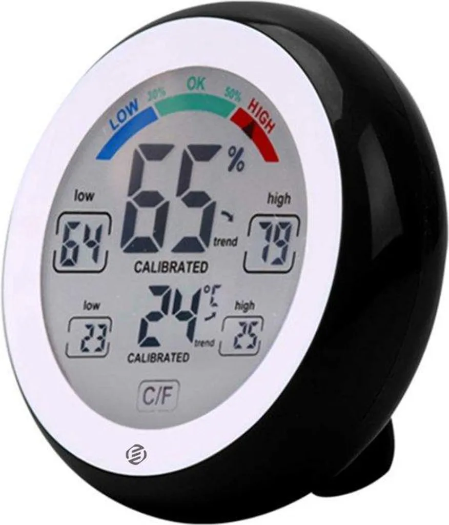 Thermomètre Hygromètre Digital Écran LCD Haute Précision Capteur Noir