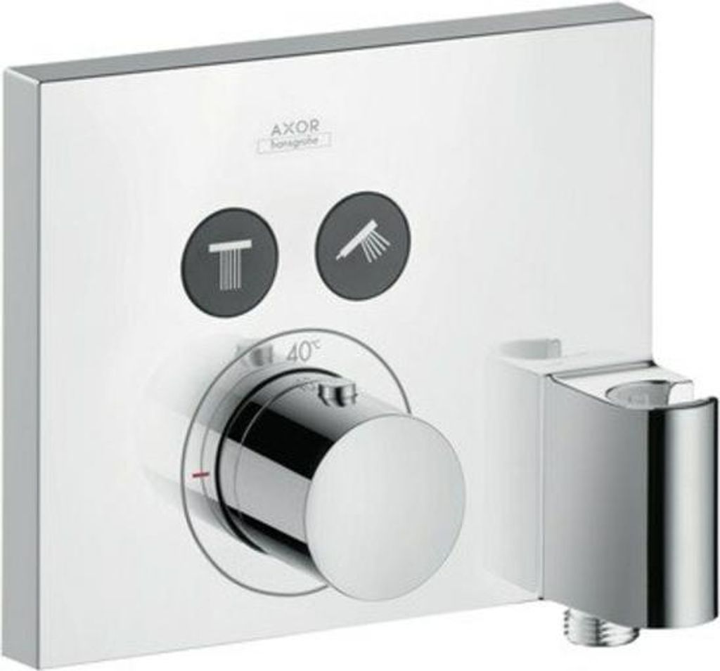 Thermostat AXOR SHOWERSELECT SQUARE UP f 2 Verbr mit FixFit und Porter chrom chrom