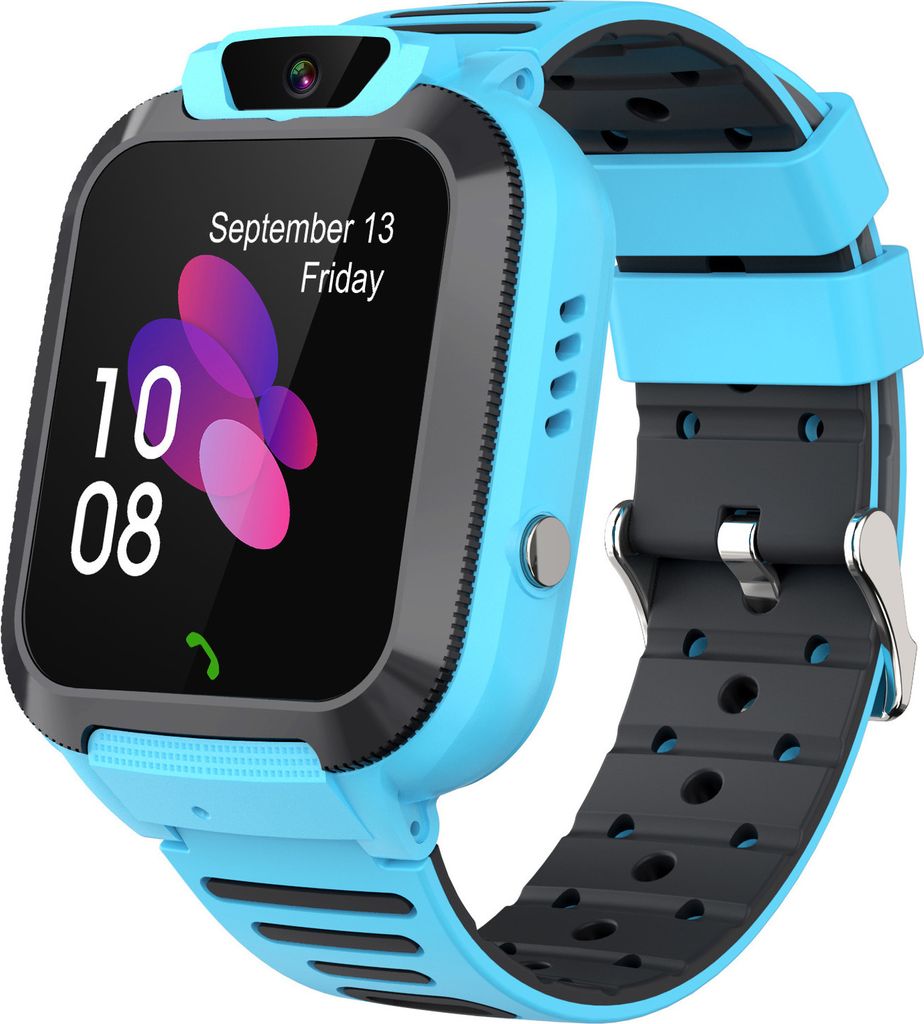 Uhr für Kinder mit SOS,Sprachchat,GPS-Ortung,400mAh Smartwatch ,Blau(1,4 Zoll)