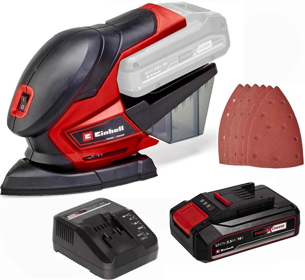 Einhell Akku-Schwingschleifer TC-OS 18/187 Li mit Akku 2,5 Produktbild 