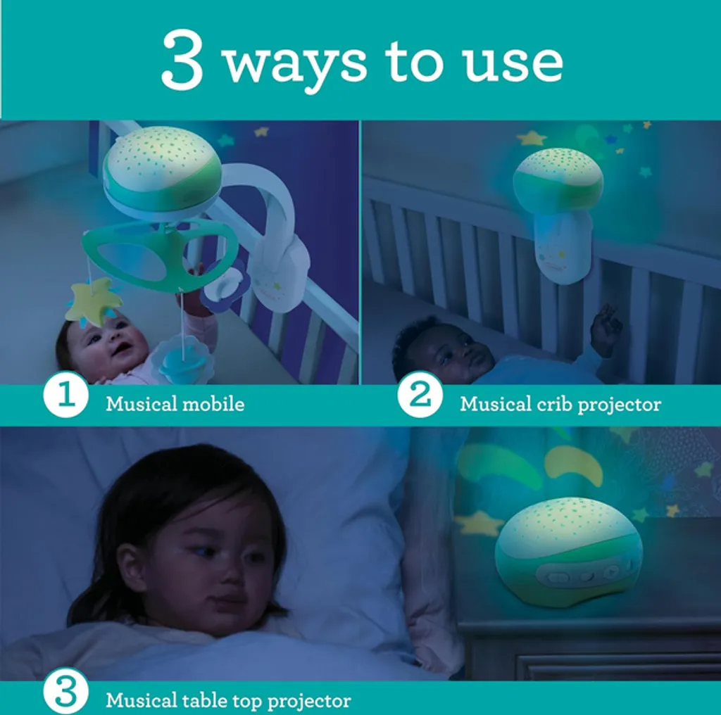 Veilleuse Projecteur 3-en-1 Infantino Vert pour Sommeil de Bébé - 7