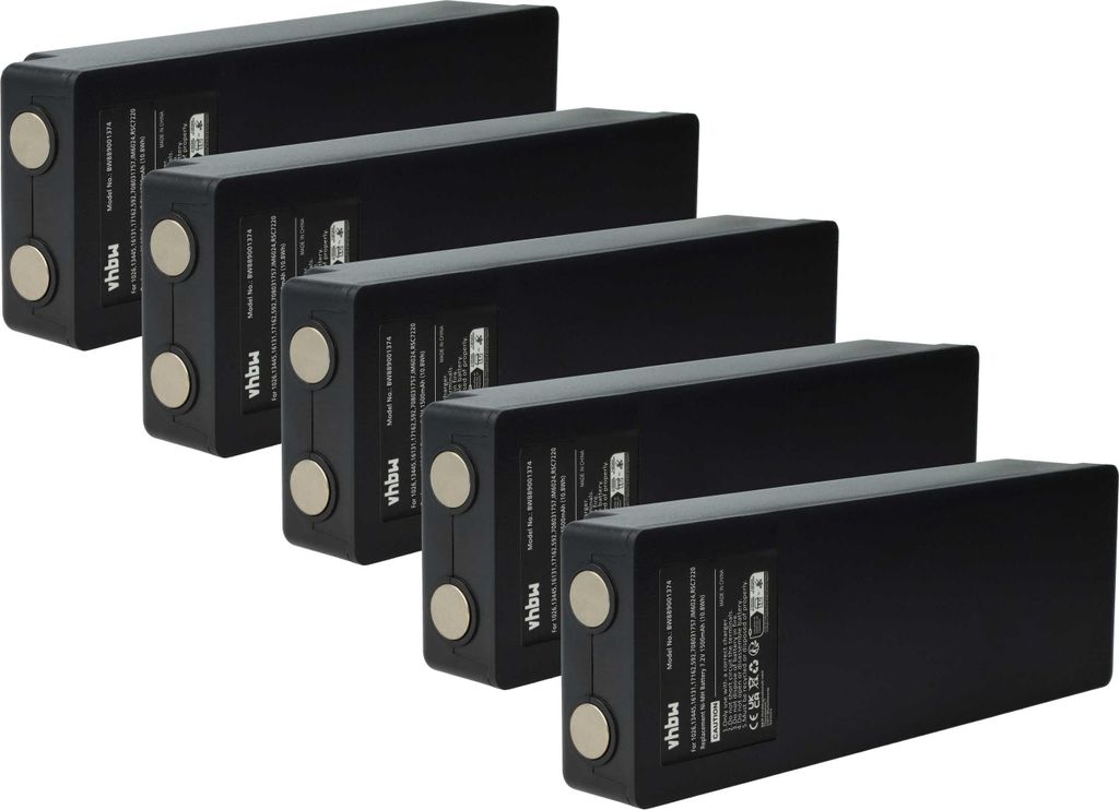 vhbw 5x Akku Ersatz für Scanreco 16131, 17162, 592, 1026, Produktbild 