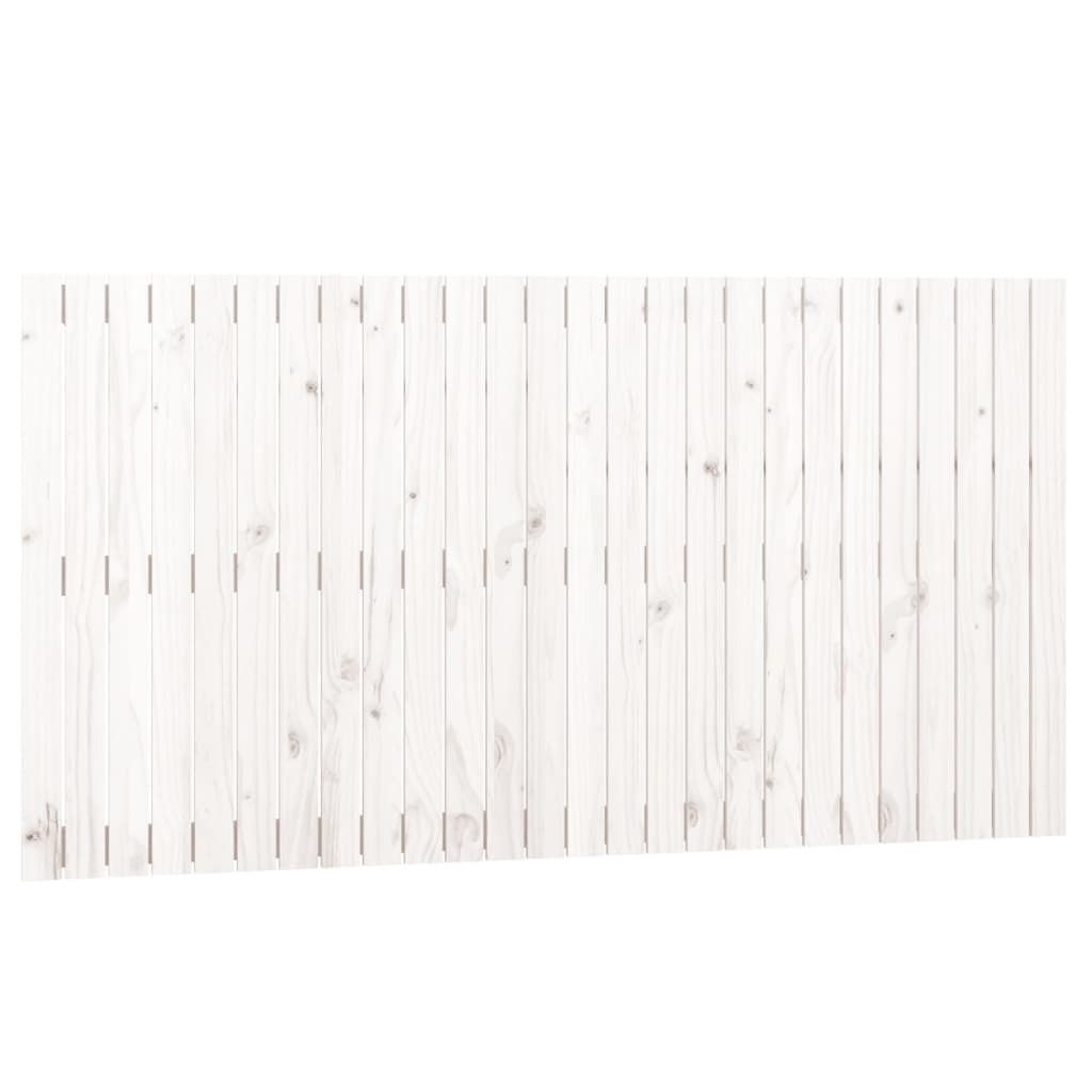 Wand-Kopfteil Weiß 166x3x90 cm Massivholz Kiefer