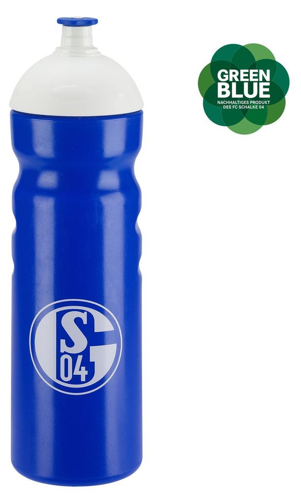 FC Schalke 04 Trinkflasche blau, weiß STK Produktbild 