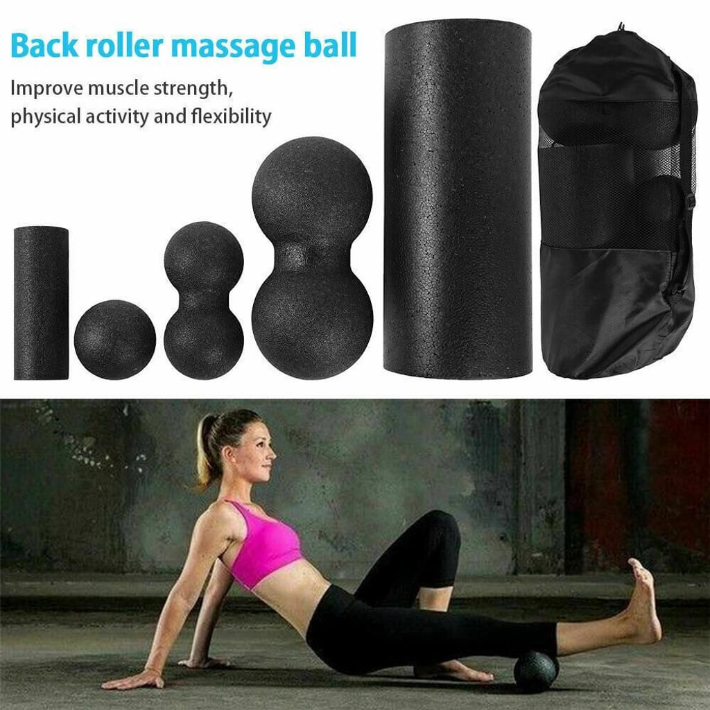 Faszienrolle Balance Massagerolle Fitnessrolle Sport Yoga Pilates Foam Rolle Set 