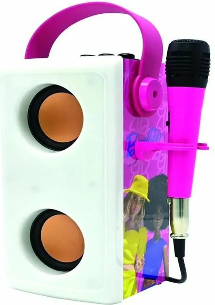 Enceinte Bluetooth Barbie lumineuse avec micro filaire inclus Rose - 3