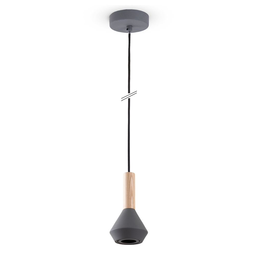 Pendelleuchte Esstisch Lampe Küche Wohnzimmer Lampenschirm Stahl Holz GU10