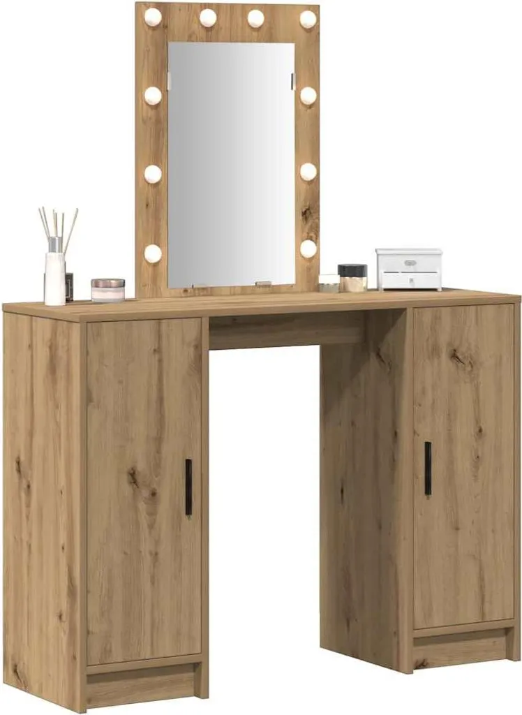 vidaXL Tavolino da toilette con contenitore Marrone 102 x 33 x 135 cm Materiale a base di legno