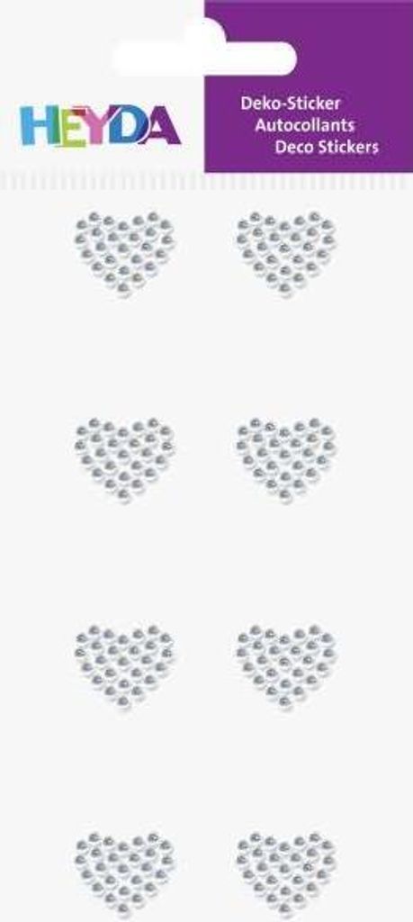 HEYDA 203782920 Strass-Sticker Herz 75 x 165 cm Acryl glasklar