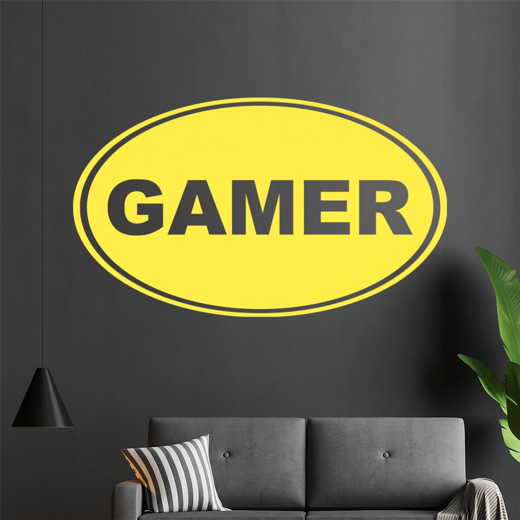 Gamer Wandtattoo in 6 Größen - Wandaufkleber Wall Sticker - Dekoration, Küche, Wohnzimmer, Schlafzimmer, Badezimmer