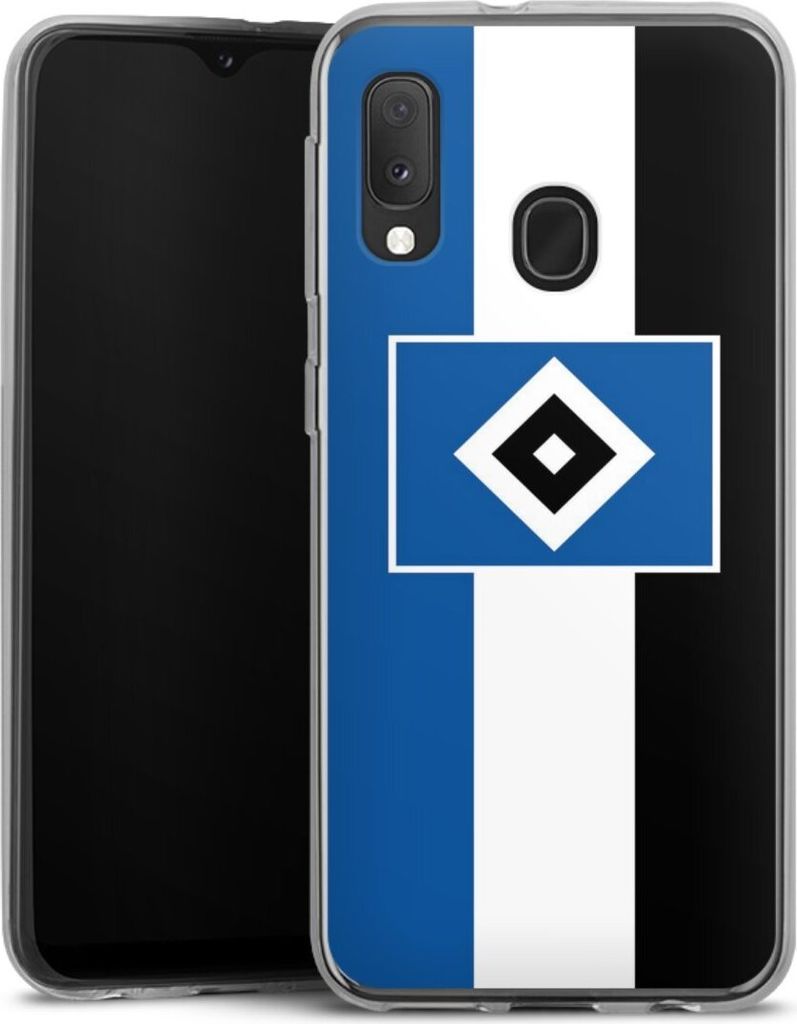 DeinDesign Handyhülle für Samsung Galaxy A20e Silikon Hülle Case Smartphone Schutzhülle HSV Hamburger SV Streifen