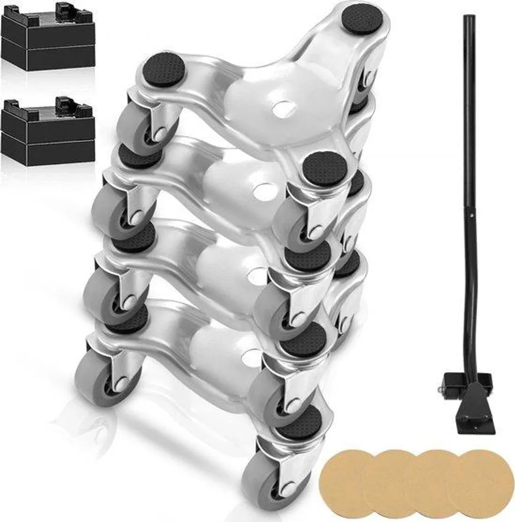 Roulette de meuble robuste en acier au carbone, capacité 113,4 kg