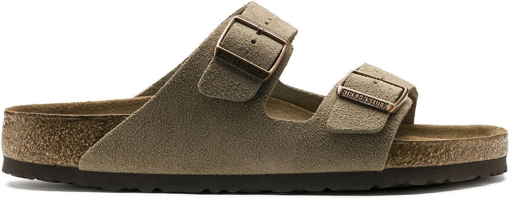 Kaufen Sie die Birkenstock Arizona Suede Taupe mit schmalem Produktbild 