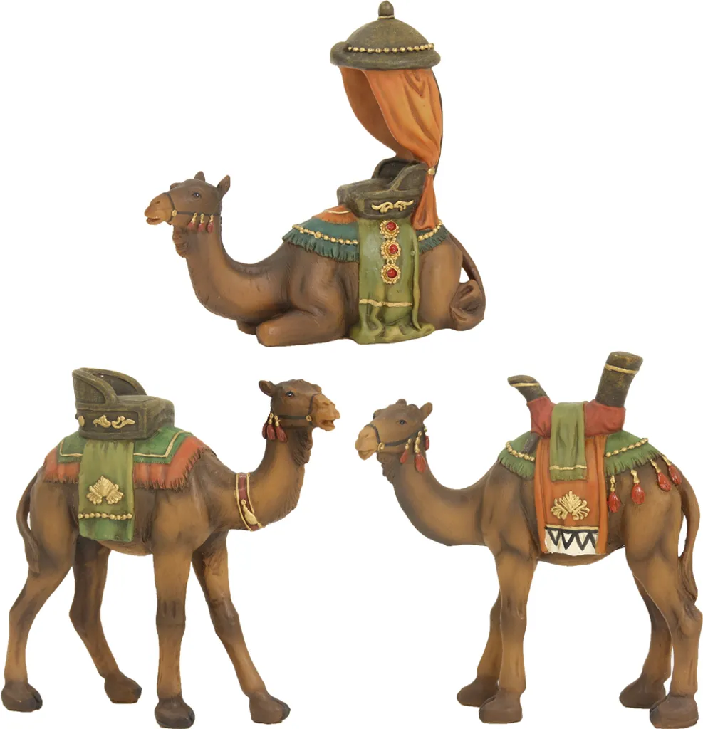 Gruppo 3 Cammelli FADEDA 15 cm | Statuine Presepe Artigianali
