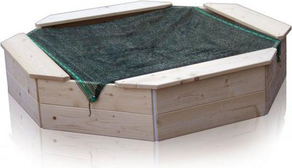 MARIMEX T-Wood Holzsandkasten achteckig 130 x 130 cm Produktbild 