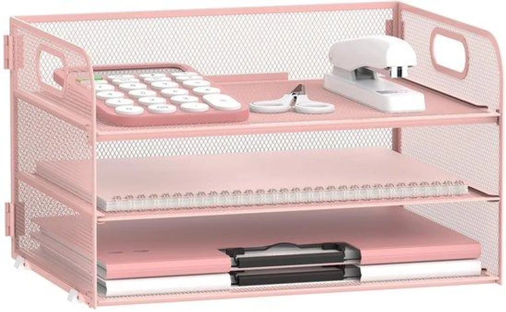 Organiseur papier A4 rose idéal pour classer vos cours et vos factures