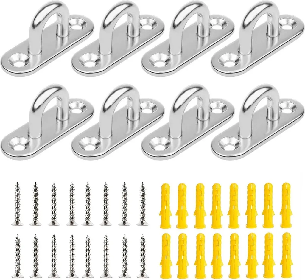 Point d'ancrage mural inox 45 x 15 mm pour suspendre pots et déco