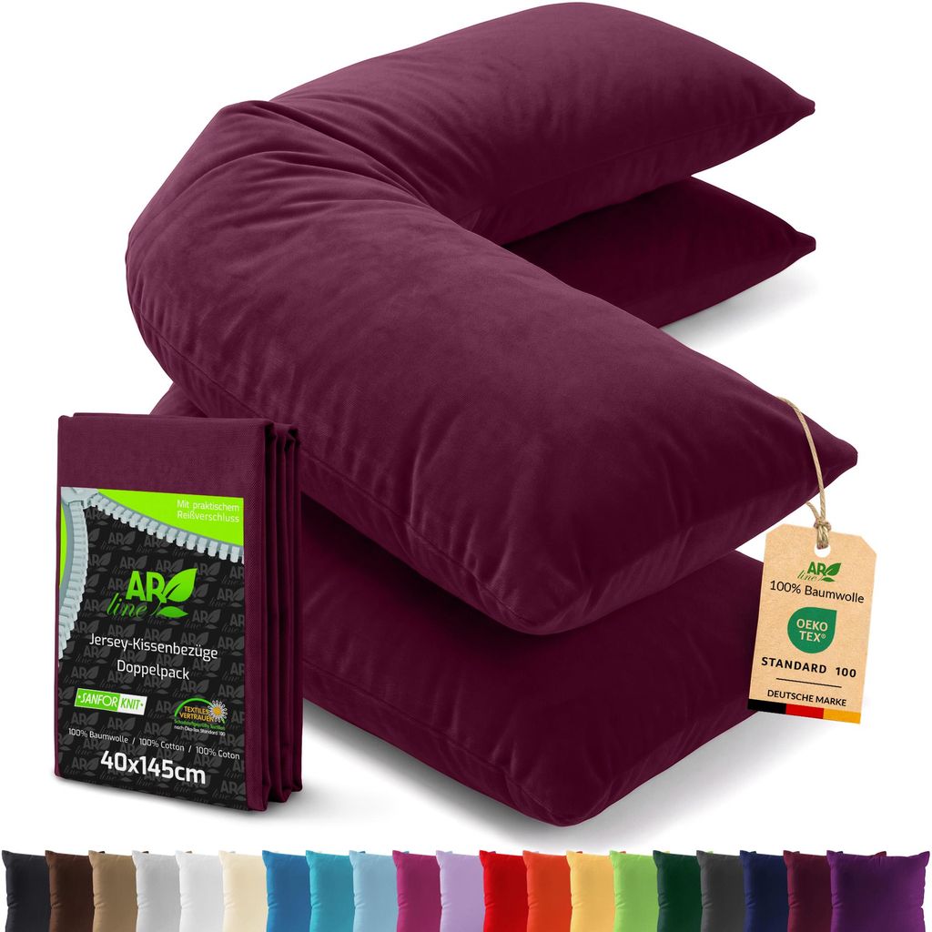 AR Line 2er Pack Jersey Kissenbezüge 40x145 Baumwolle – Produktbild 