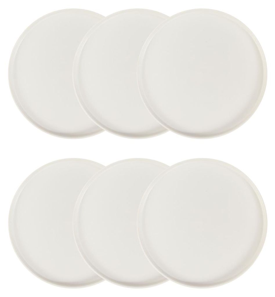 HOMLA Zestaw 6x Talerz FAMELIO deserowy biały 21 cm Zdjęcie produktu 