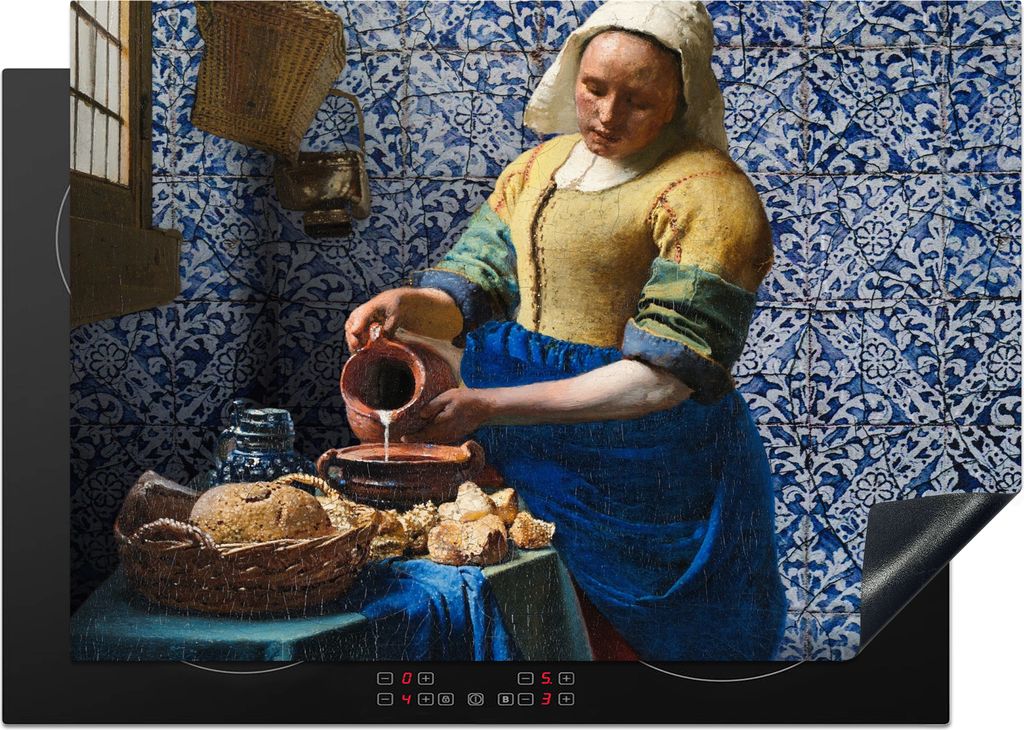 KitchenYeah© Herdabdeckplatte Milchmädchen - Delfter Blau - Produktbild 