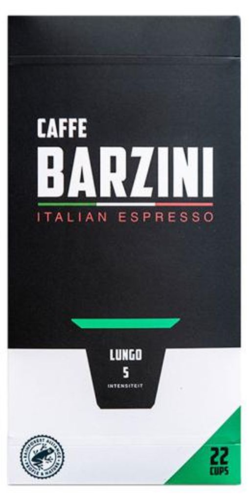 Kaffeekapseln geeignet für Nespresso Caffe Barzini Lungo, 22 Stk.